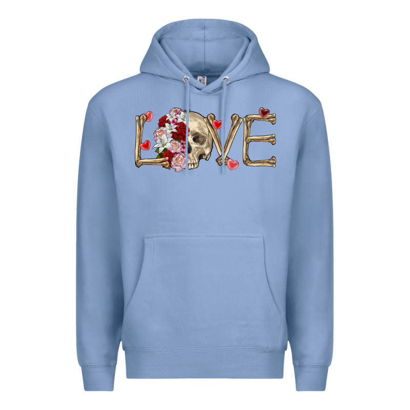 Skull Love Valentine's Day Premium Hoodie by FaDigitalArtStudio | Teevron