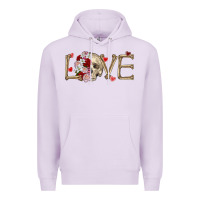 Lilac Skull love Valentine's Day Premium Hoodie - FaDigitalArtStudio