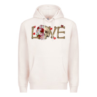 Pale Pink Skull love Valentine's Day Premium Hoodie - FaDigitalArtStudio