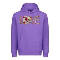 Purple Skull love Valentine's Day Premium Hoodie - FaDigitalArtStudio