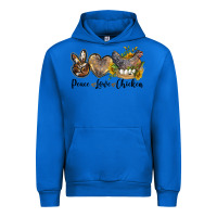 Cobalt peace love chicken Urban Hoodie - LillyAllenDesigns