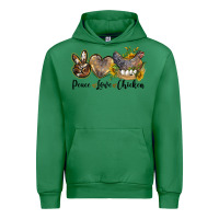 Emerald peace love chicken Urban Hoodie - LillyAllenDesigns