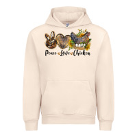 Sandshell peace love chicken Urban Hoodie - LillyAllenDesigns