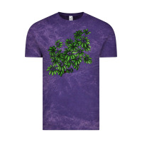 Cloud Purple Botanical Schefflera Illustrations Vintage Tee - LillyAllenDesigns