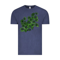 Vintage Denim Botanical Schefflera Illustrations Vintage Tee - LillyAllenDesigns