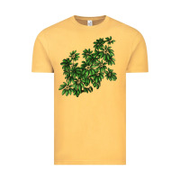 Vintage Mustard Botanical Schefflera Illustrations Vintage Tee - LillyAllenDesigns