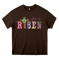 Chocolate Brown easter he ıs risen Heavy Core Tee - AdoDesignShop