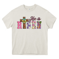 Cream easter he ıs risen Heavy Core Tee - AdoDesignShop