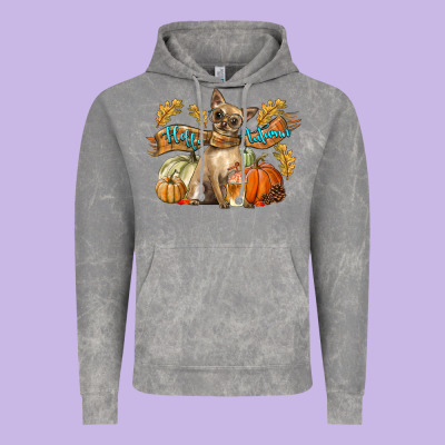 Hello Autumn With Chihuahua Dog Vintage Hoodie Designed By Lillyallendesigns