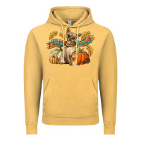 Vintage Mustard Hello Autumn With Chihuahua Dog Vintage Hoodie - LillyAllenDesigns