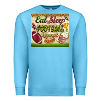 Ocean Blue eat sleep football repeat tumbler Premium Sweatshirt - BundleAndBundleShop