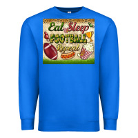 True Royal eat sleep football repeat tumbler Premium Sweatshirt - BundleAndBundleShop