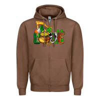 Chestnut St. Patrick's Love and golds Zipper Hoodie - OliviaCreatesArt