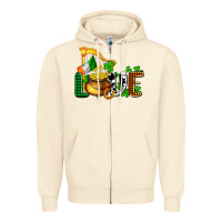 Sandshell St. Patrick's Love and golds Zipper Hoodie - OliviaCreatesArt