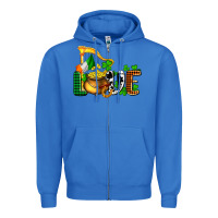 True Royal St. Patrick's Love and golds Zipper Hoodie - OliviaCreatesArt