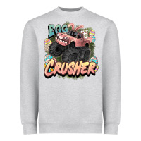 Heather Grey Egg crusher Easter truck Easter Day Heavyweight Sweatshirt - HowdyJamesFarm