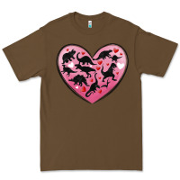 Cacao dinosaur valentine heart Premium Tee - MaliasSmallBusiness