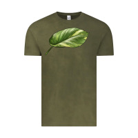 Vintage Olive Golden Pothos Leaf Vintage Tee - LillyAllenDesigns