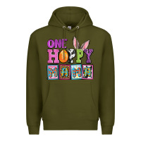 Army Green Easter Day One hoppy mama Premium Hoodie - OliviaCreatesArt