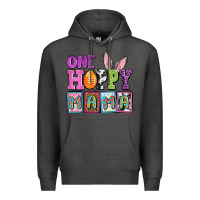 Charcoal Heather Easter Day One hoppy mama Premium Hoodie - OliviaCreatesArt