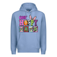 Colony Blue Easter Day One hoppy mama Premium Hoodie - OliviaCreatesArt