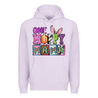 Lilac Easter Day One hoppy mama Premium Hoodie - OliviaCreatesArt