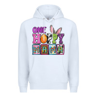 White Easter Day One hoppy mama Premium Hoodie - OliviaCreatesArt