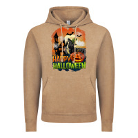 Vintage Coffee Happy Halloween With Black Cat Vintage Hoodie - LillyAllenDesigns