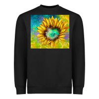 Black sparkling sunflower Heavyweight Sweatshirt - TumblerDesignByShophia