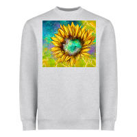 Heather Grey sparkling sunflower Heavyweight Sweatshirt - TumblerDesignByShophia