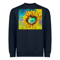 Navy sparkling sunflower Heavyweight Sweatshirt - TumblerDesignByShophia