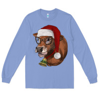 Colony Blue christmas glasses heifer Long Sleeve Tee - RanaPortraitStore