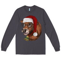 Smoke christmas glasses heifer Long Sleeve Tee - RanaPortraitStore