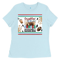 Baby Blue i'm just here for the snacks Ladies Tee - MaliasSmallBusiness