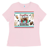 Bubblegum Pink i'm just here for the snacks Ladies Tee - MaliasSmallBusiness