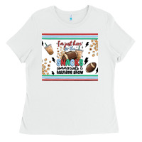 White i'm just here for the snacks Ladies Tee - MaliasSmallBusiness