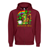 Burgundy St. Patrick's My 1st St. Patrick's Day Zipper Hoodie - OliviaCreatesArt