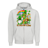 Dove Grey St. Patrick's My 1st St. Patrick's Day Zipper Hoodie - OliviaCreatesArt