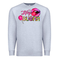 Heather Grey hey sugar valentine's day Premium Sweatshirt - FaDigitalArtStudio