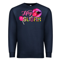 Navy hey sugar valentine's day Premium Sweatshirt - FaDigitalArtStudio