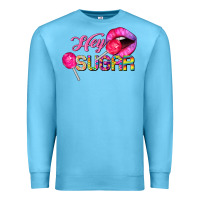 Ocean Blue hey sugar valentine's day Premium Sweatshirt - FaDigitalArtStudio