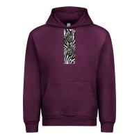 Mauve Wine Zebra Urban Hoodie - LillyAllenDesigns
