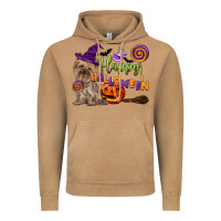 Vintage Camel Happy Halloween With Yorkshire Terrier Dog Vintage Hoodie - LillyAllenDesigns