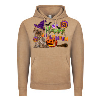 Vintage Coffee Happy Halloween With Yorkshire Terrier Dog Vintage Hoodie - LillyAllenDesigns