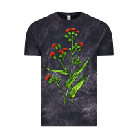 Cloud Black Tassel Flower Illustrations Vintage Tee - LillyAllenDesigns