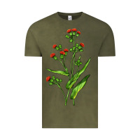 Vintage Olive Tassel Flower Illustrations Vintage Tee - LillyAllenDesigns