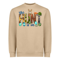 Mushroom The hunt is on with eggs Easter Day Heavyweight Sweatshirt - HowdyJamesFarm
