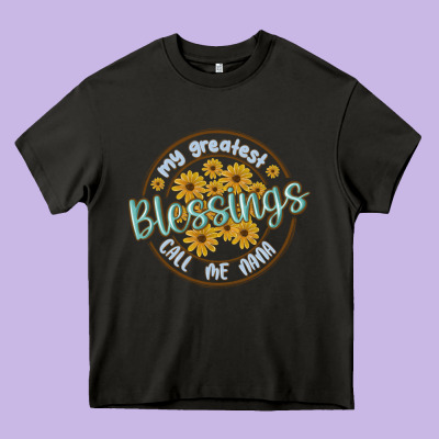 My Greatest Blessing Call Me Nana Heavy Core Tee Designed By Maliassmallbusiness