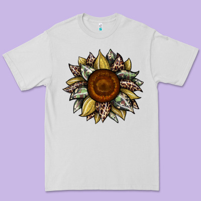 Sunflower Camouflage And Leopard 2 Premium Tee Designed By Jahusdesignshop