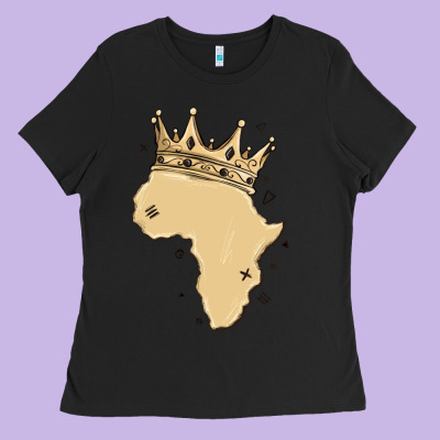 Africa With Crown Ladies Tee Designed By Maliassmallbusiness
